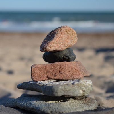 A stack of smooth stones symbolizing balance.